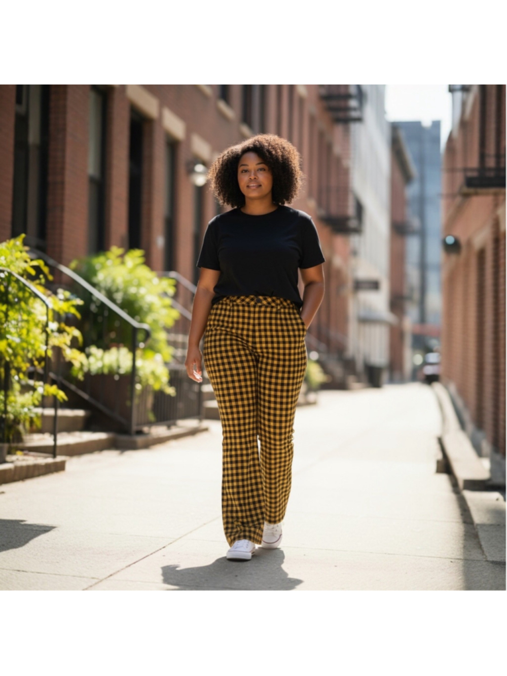 WINX PANT UNIF Yellow Black Check Pants - Size 31”